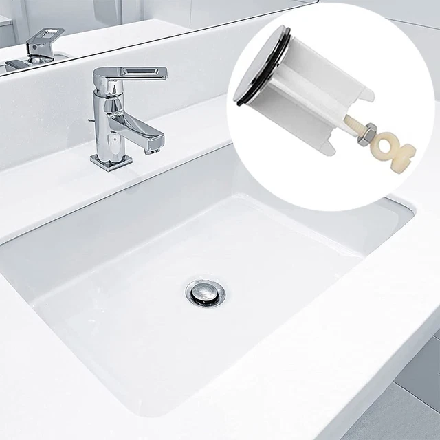 Tapones de lavabo Pop-Up Tapones Blanco Accesorios Práctico Tapón 40 Mm