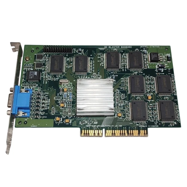 【希少】3D Blaster Banshee CT6750 AGP ビデオカード Creative 3D Blaster CT6750 (black heatsink) - Tweakstone's