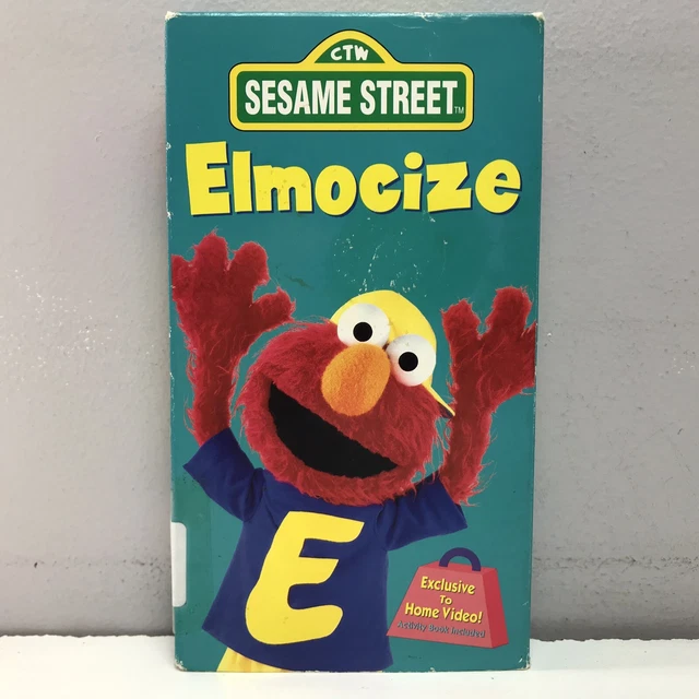 SESAME STREET ELMO Elmocize VHS Video Tape PBS Kids Exercise *BUY 2 GET