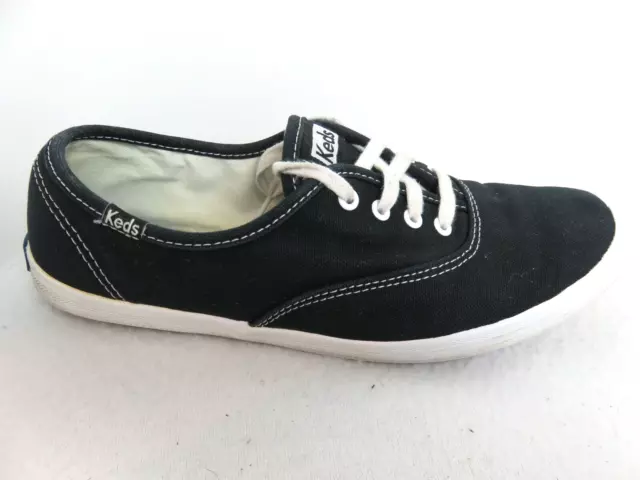 Keds Shoes - Women's U.S. Size 8WF34100M  Black Canvas Lace Up Sneakers