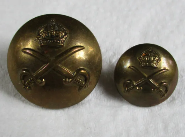 2x WW2 UK Officer's: "ARMY PHYSICAL TRAINING CORPS BRASS BUTTONS" (26mm-18mm)
