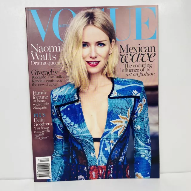 Vogue Australia Magazine October 2015 Naomi Watts Delta Goodrem Carla Zampatti