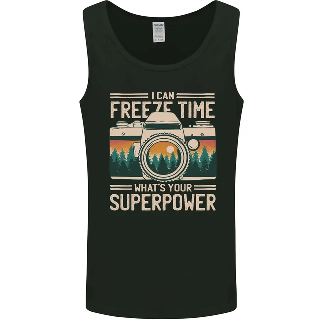 Freeze Time Photographer Photography Mens Vest Tank Top