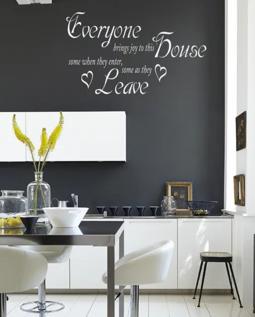 Everyone Brings Joy To This House Wall Art/Decal Quote Sticker - Kitchen/Living!