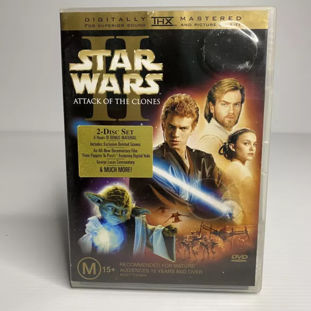 Star Wars: Episode II - Attack of The Clones (DVD 2001) Region 4 VGC Free Au Pos
