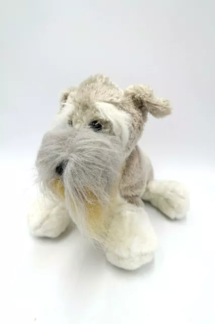 GANZ Webkinz Plush Toy SCRUFFY GREY SCHNAUZER Puppy Dog HM159 NICE!