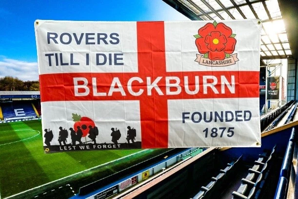 Red Rovers Flag BLACKBURN ROVERS FLAG 5ft by 3ft - Blackburn Flag Rovers Football £13. ...