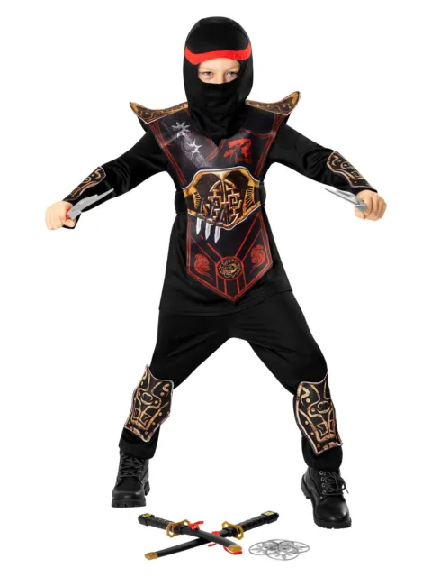 Ultimate Rosso Guerriero Ninja Costume per Ragazzi - Qualità Premium Forcella