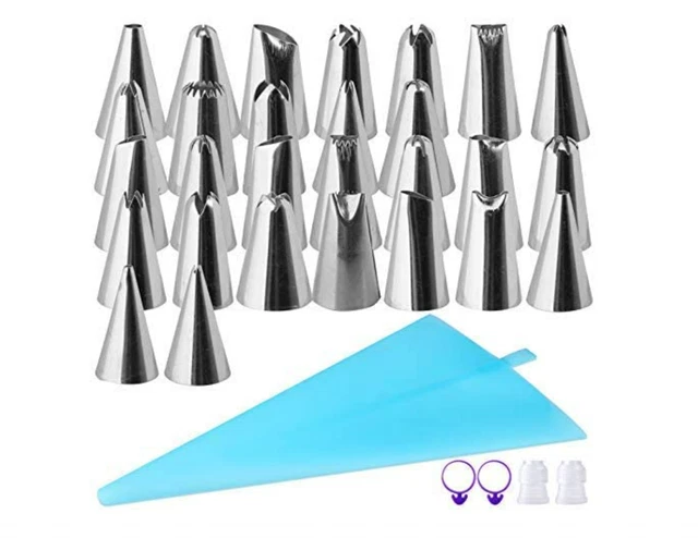 3 Piezas Juego De Boquillas Para Decoración De Pasteles De +Tuerca, Dispensador De Crema, Piezas De Puntas De Repuesto Para Batidor De Crema De Acero Inoxidable