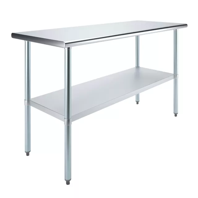 24 in. x 60 in. Stainless Steel Work Table | Metal Utility Table
