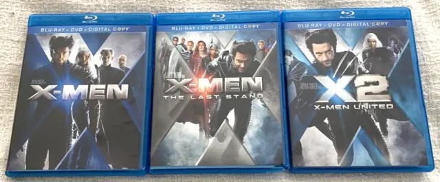 Lot Of 3 X-Men Trilogy Blu-Ray Dvd Digital Set