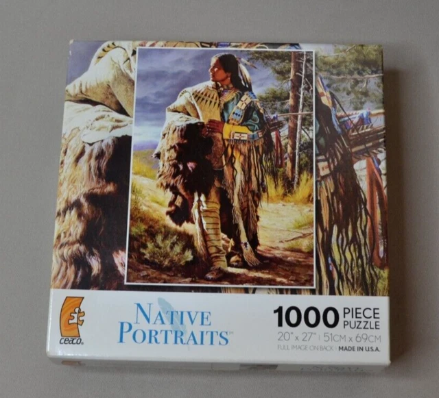 Native Portraits, 1000 Piece Puzzle, Indian Jigsaw, Ceaco, - New in Box