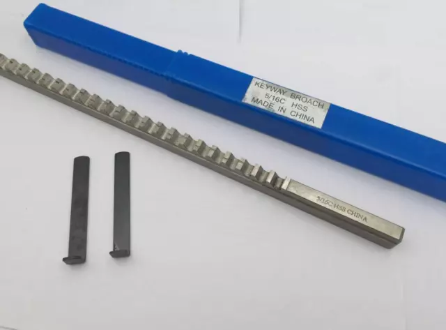 5/16" C Push Type Keyway Broach Cutter 5/16 Inch HSS Involute Spline CNC Cutting