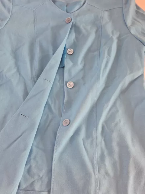 Giacca da donna blu Elvi taglia 16 manica corta con bottoni anteriori 7941 3