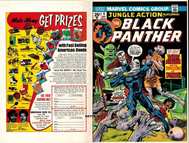 1974 Black Panther Original Production Art Cover Gil Kane Marvel Jungle Action 9