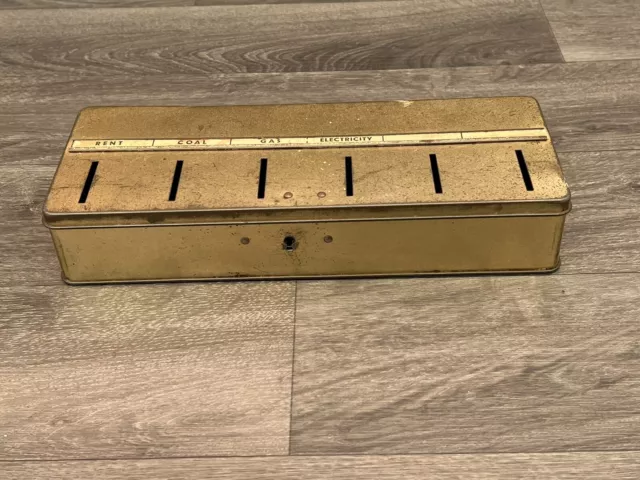 Vintage Metal ‘Thrift Tin' Savings Box