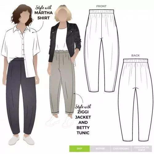 Style Arc Sewing Pattern Bob Pant Sizes 18-30