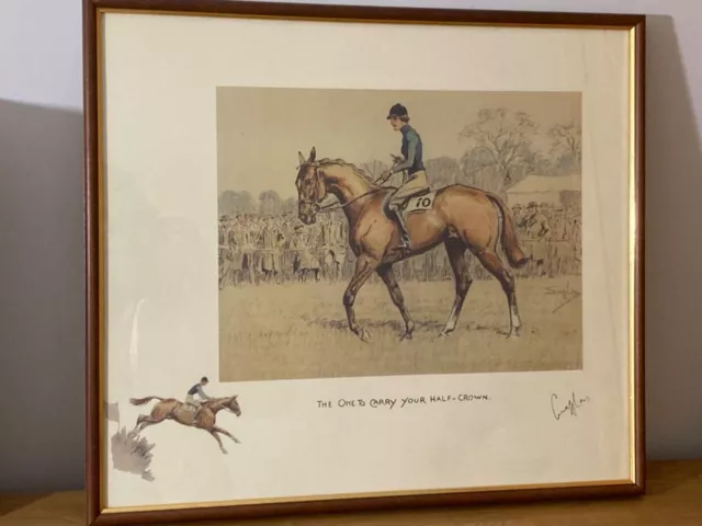 Snaffles/Charles Johnson Payne Framed print “The One to Carry Your Half Crown”