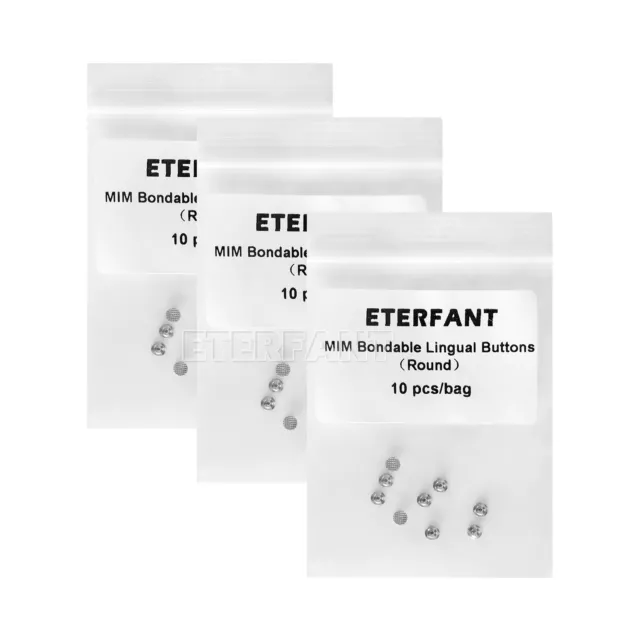 ETERFANT Integral Dental Ortho Bondable Lingual Buttons w/ Round Base 10pcs/pack