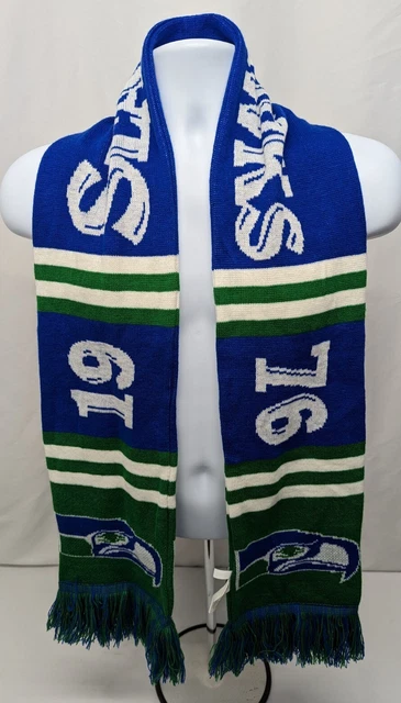 Seattle Seahawks Forever Collectibles Retro NFL Team Scarf Blue Green White