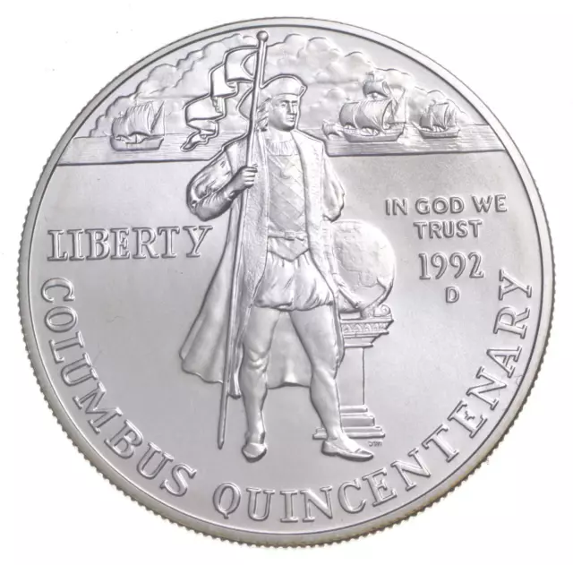 1992-D Unc Columbus Commemorative Silver Dollar $1 *0113