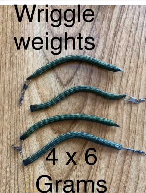 SET OF 4 Wriggle Snake River Weights For salmon trout Chub And Barbel  Fishing £5.00 - PicClick UK