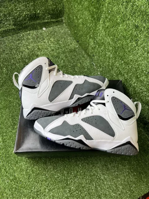 Nike Air Jordan 7 Retro 2021 Flint size 9 CU9307-100 OG VII Clean White Grey
