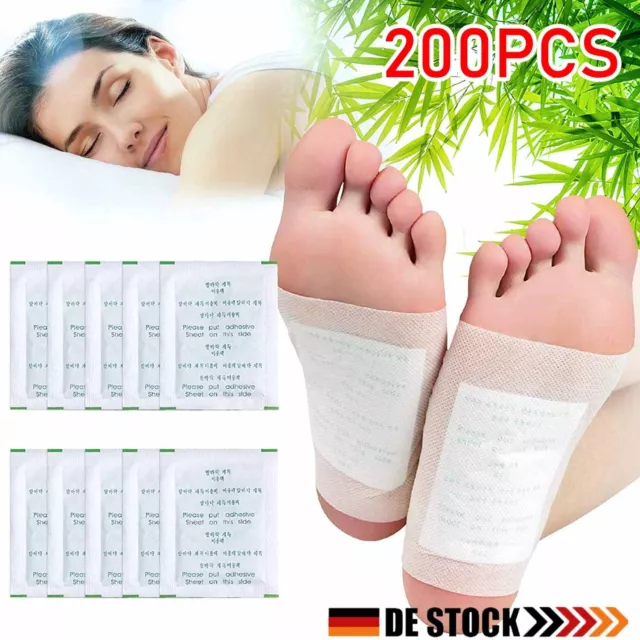 200X Fusspflaster Entgiftung Wormwood Vitalpflaster Entschlackung Detox Foot Pad