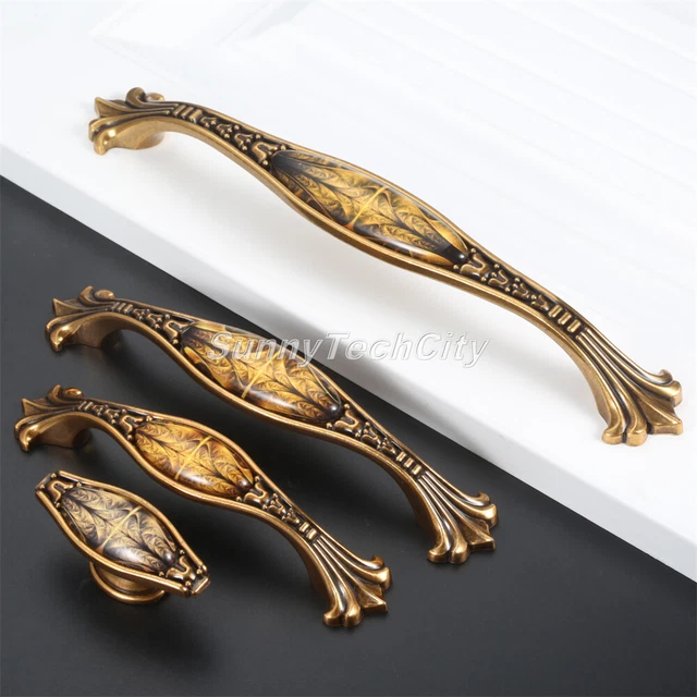 2x Vintage Cabinet Pull Handles Door Drawer Dresser Cupboard Closet Bin Knobs