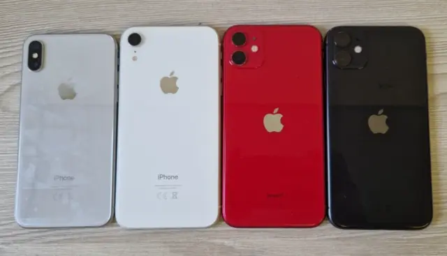 4x Apple iPhone Faulty Phone Bundle - X 64gb, Xr 64gb, 11 64gb