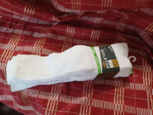 3 Pairs GOLD TOE G Tec Mens UltraTec Cotton Over The Calf OTC Socks Size  10-13
