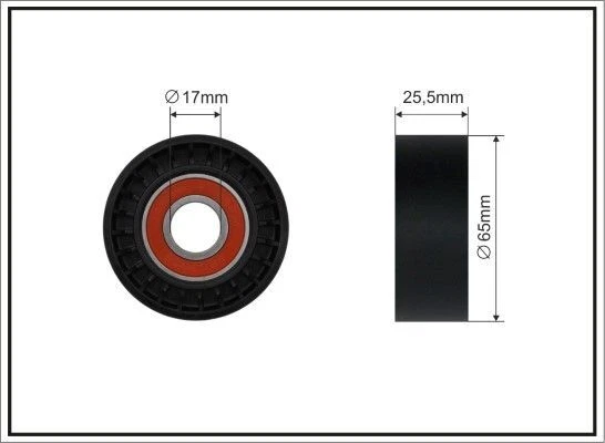 CAFFARO Poulie-tendeur courroie trapézoïdale à nervures Galet tendeur 05-91 17mm