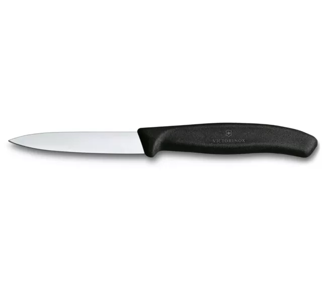 VICTORINOX Swiss Classic Gemüsemesser, schwarz, scharfem geradem Schliff 6.7603