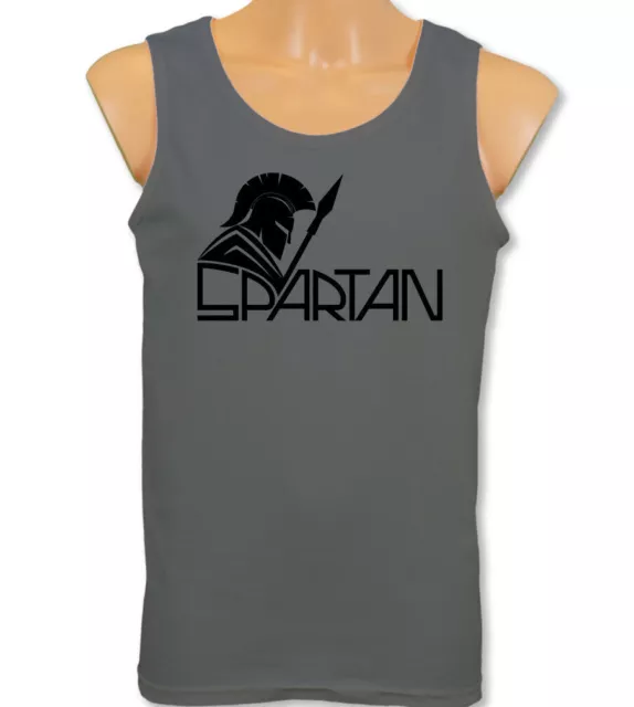 SPARTAN - Mens Training Top Vest Gym MMA Boxing Muscle Weightlifting Tank