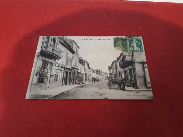 cpa Coutras rue gambetta