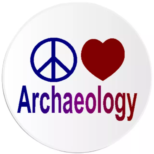 Peace Love Archaeology - 100 Pack Circle Stickers 3 Inch - Archaeologist