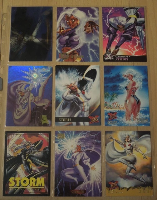 RARE X-MEN TRADING cards collection . 9 Storm cards incl Marvel Motion 15  Marvel 8.00 - PicClick UK