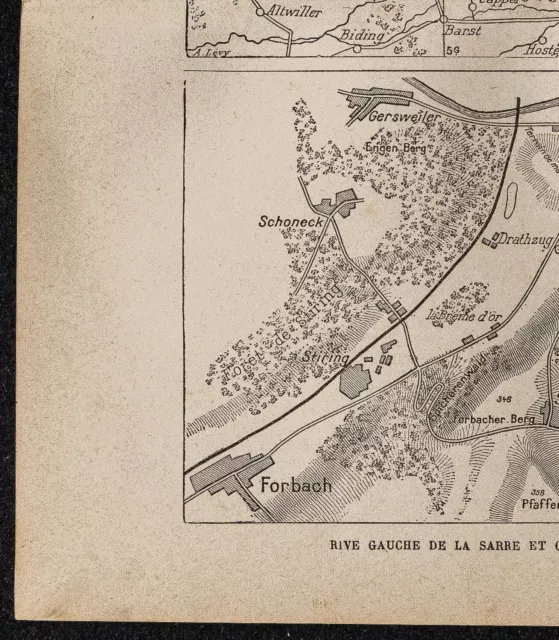 1898ca - Bataille de Forbach-Spicheren - Carte de la guerre 1870 - Alsace 4