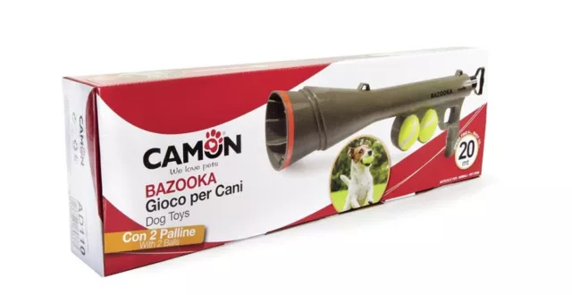 Camon Gioco per Cani Bazzoka Lanciapalline Automatico Fucile Sparapalle