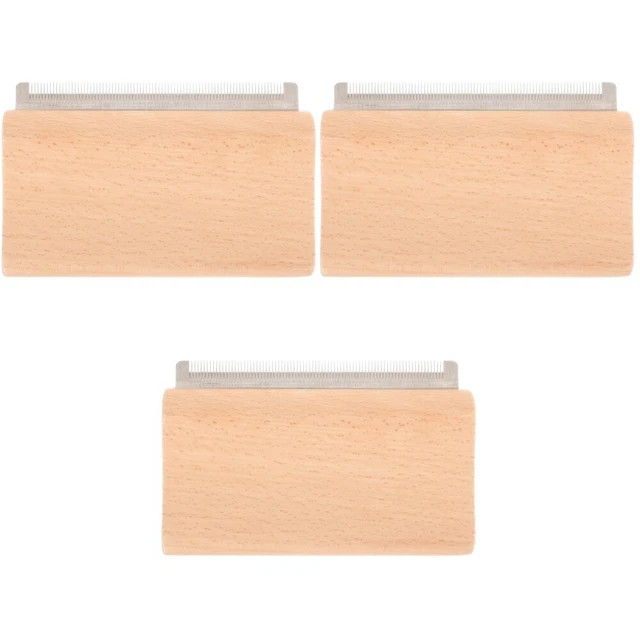 Set 3 Râteau À Sous- Brosse À Cheval En Bois Grattoir De Nettoyage Animaux