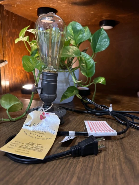 Mercantile design tabletop edison lamp discount