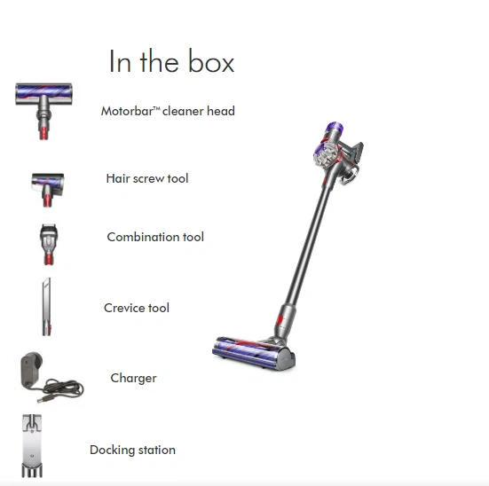 DYSON V8 CORDLESS Vacuum Silver/Nickel New SV25 2023 model! 2 year