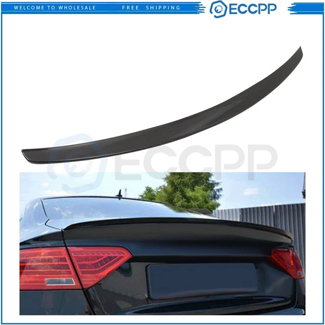 For 2009-2016 Audi A5 S5 4 Door 100% Carbon Fiber Spoiler Lip
