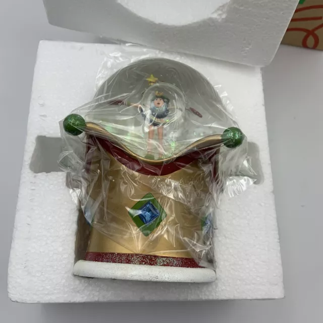 Dept 56 Crown Waterglobe Patience Brewster Christmas Krinkles NIB Rare