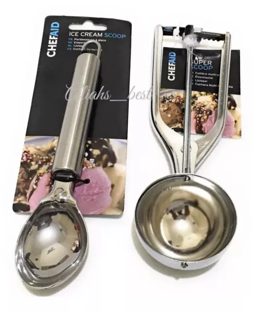 Ice Cream Scoop Spoon or Super Scoops Stainless Steel Heavy Duty - Chef Aid