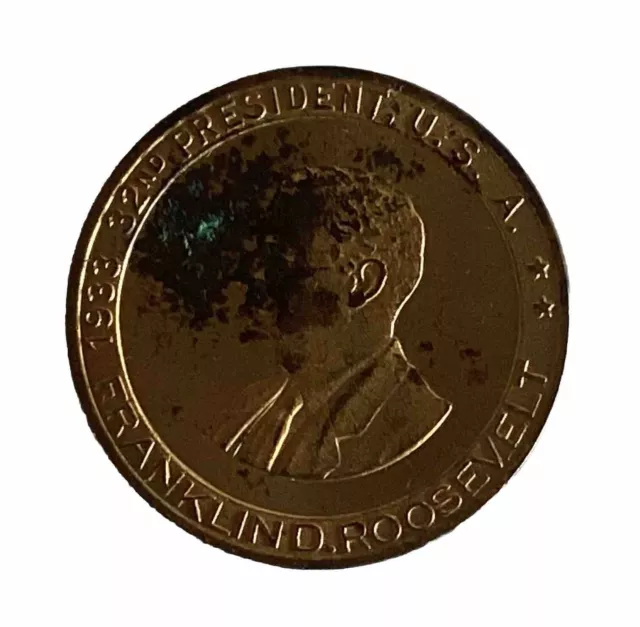 32nd US President Franklin D Roosevelt Commemorative Bronze Coin
