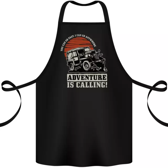 Adventure Is Calling 4X4 Off Roading Road Cotton Apron 100% Organic