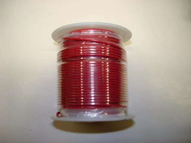 100' Red 22 Gauge Solid Wire for American Flyer Trains