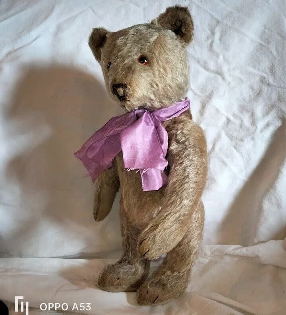Ours en peluche Steiff Orsi avec bouton 35 cm assis vintage produit de 1958 à 1962 - Canada