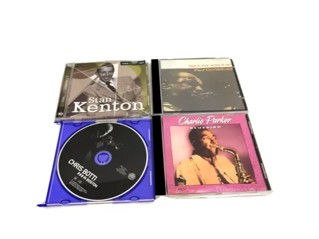 Lot of 4 Jazz Music CDS Stan Kenton, Paul Gonsalves, Chris Botti, Charlie Parker